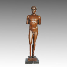 Nude Statue Brokeback Man Bronze Sculpture TPE-580